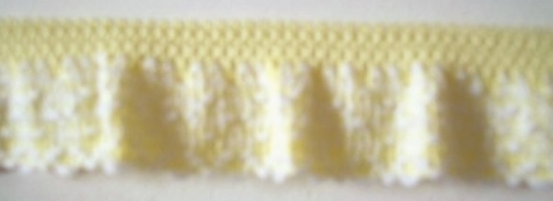 Yellow 5/8 Inch Ruffled Elastic