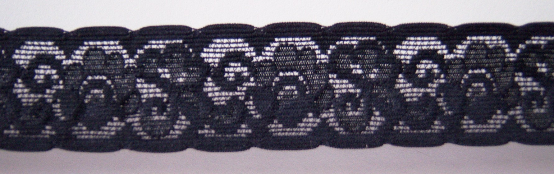Jet Black 1 1/4" Stretch Lace