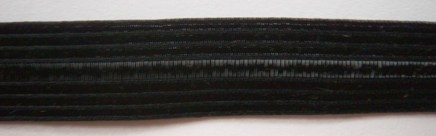 Black 9/16" Fold Over Elastic