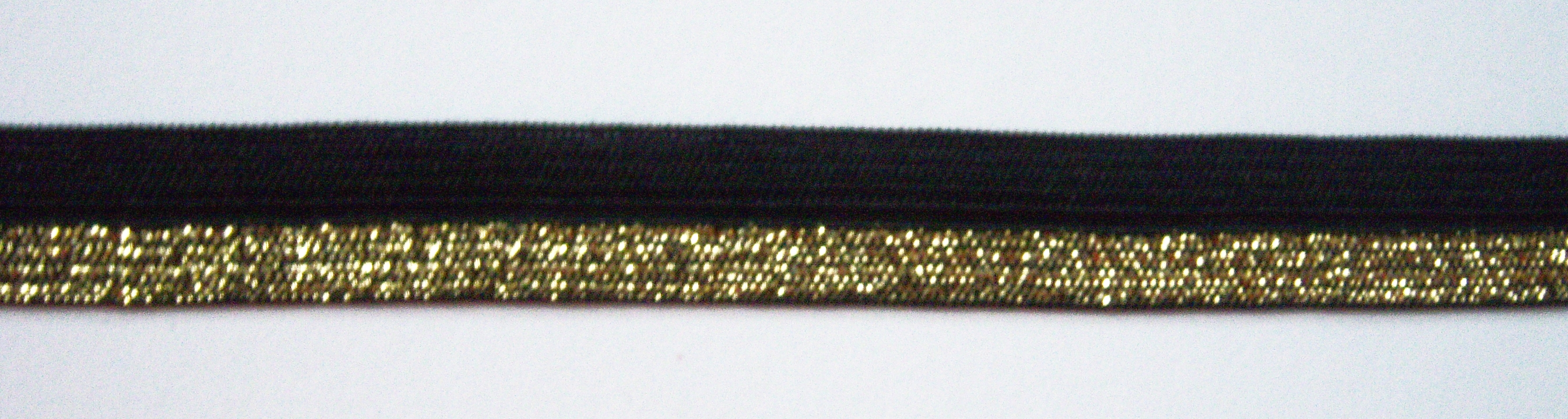 Black/Gold Fold Over Elastic