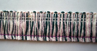 Ivory/Pink/Hunter 1" Fringe