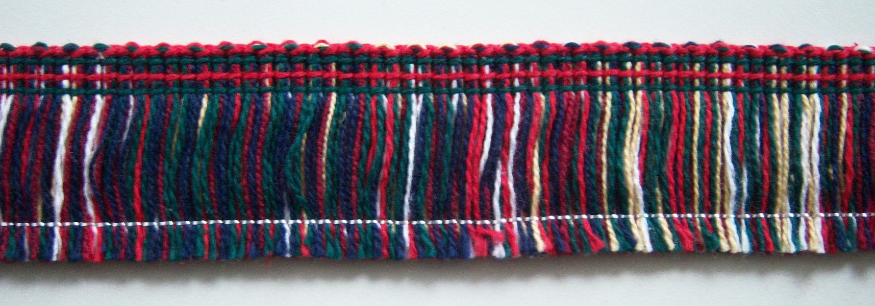 Red/Navy/Hunter 1 3/8" Fringe