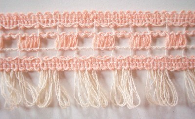 Peach/Natural 2" Fringe