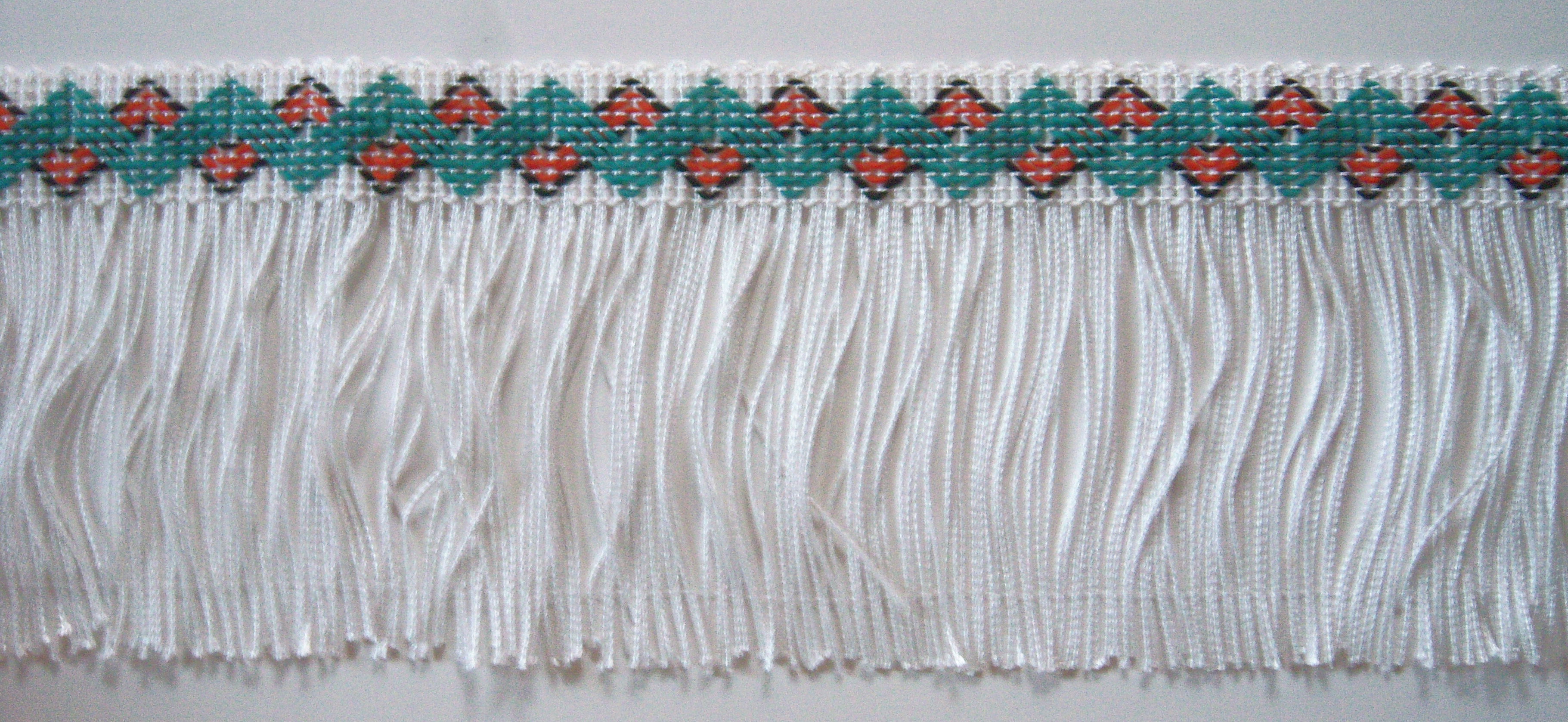 2 5/8 Yds. Braid Top/White 4" Fringe