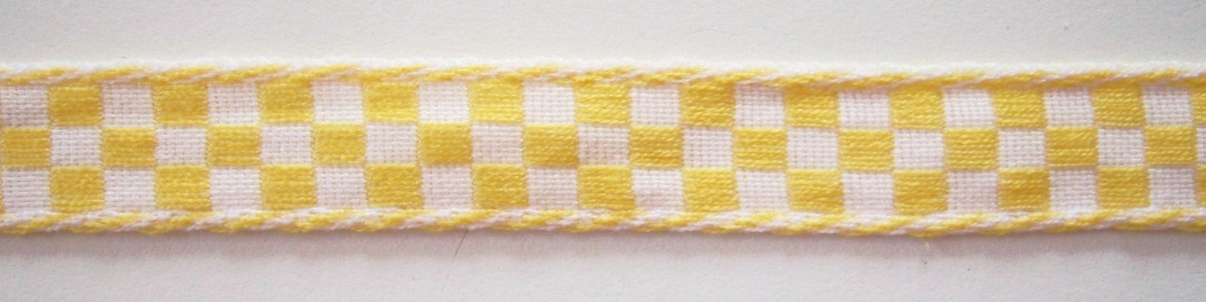 Yellow Check 1/2" Jacquard