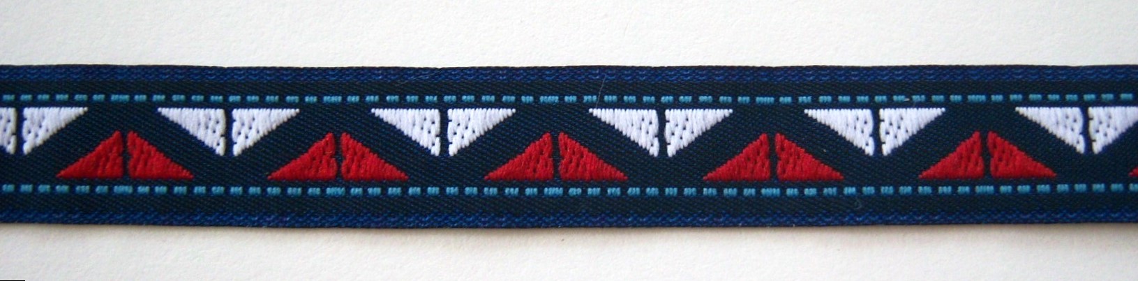 Navy/White 9/16 Inch Jacquard