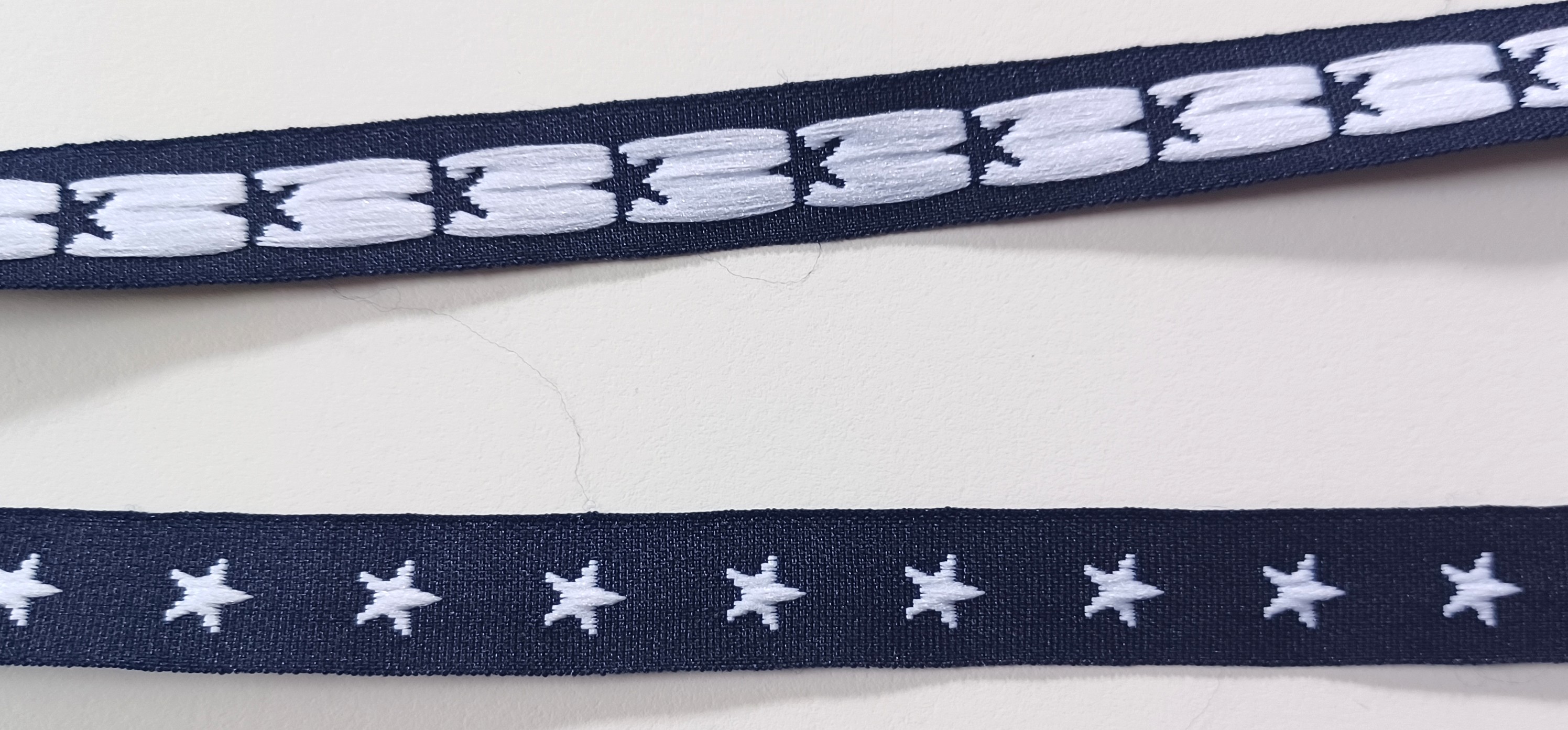 Navy/White Stars 1/2" Jacquard
