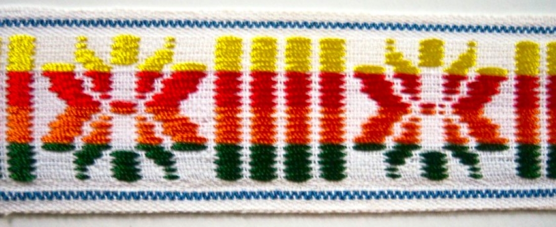 Yellow/Green 2" Cotton Webbing