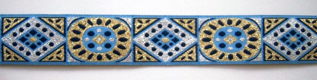 Blue/SilverGold 1" Firm Poly