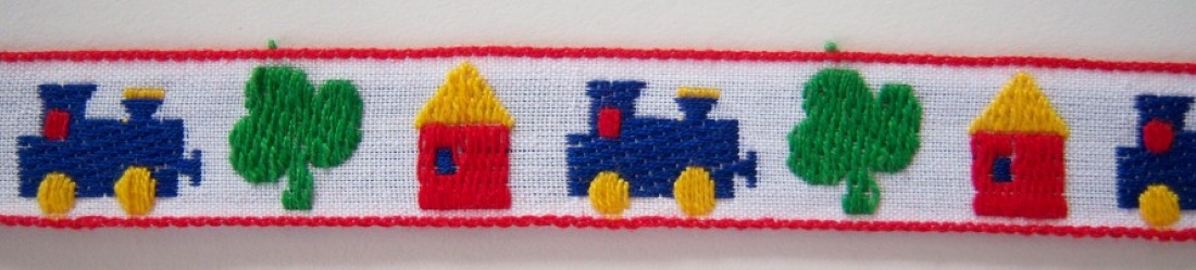 Red/Royal 3/4 Inch Jacquard