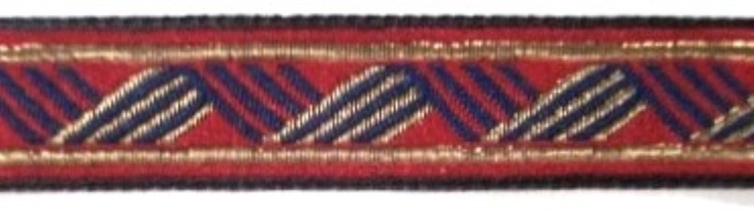 Marine Red/Navy/Gold 9/16" Jacquard