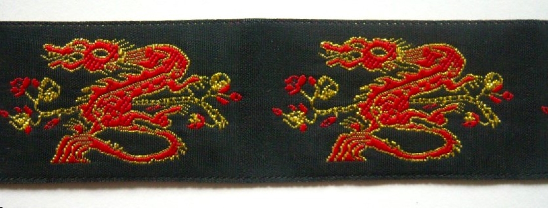 Black/Red/Gold 1 1/4" Ribbon
