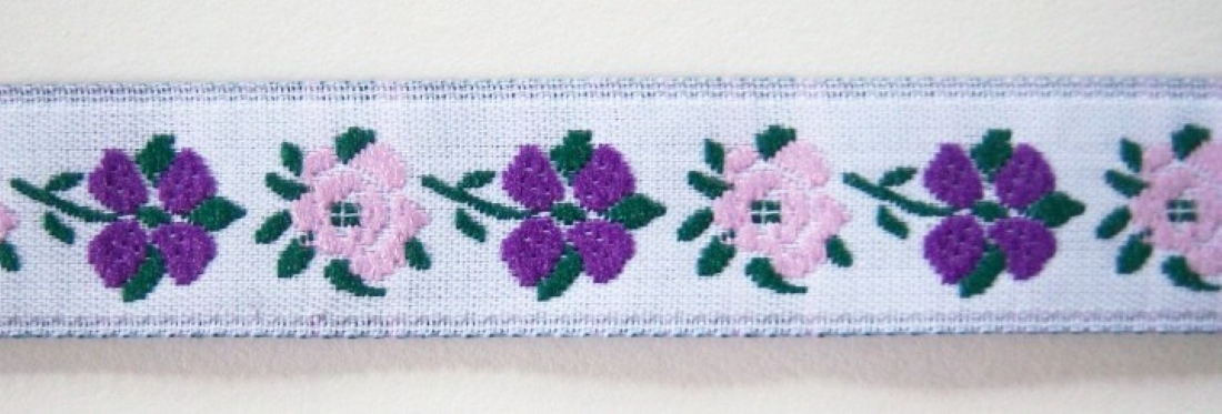 Pink/Grape 5/8 Inch Jacquard
