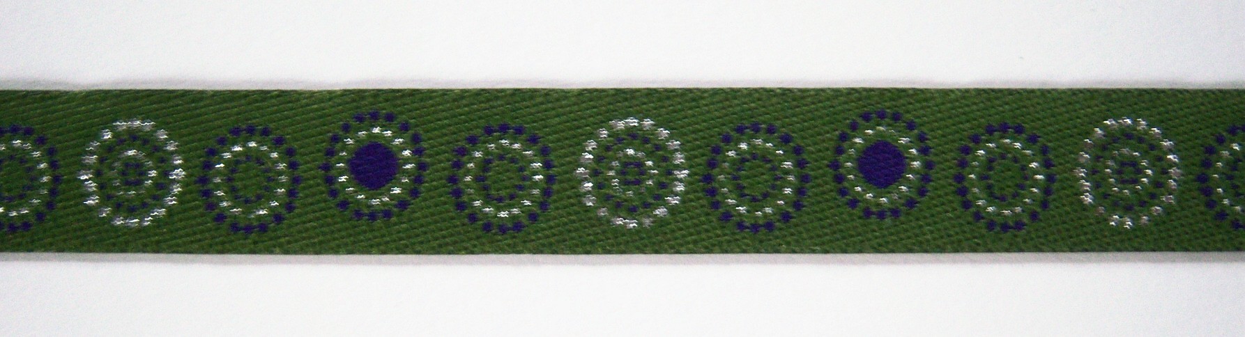 Olive/Silver 9/16" Jacquard