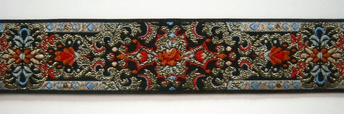 Black/Sienna/Gold 1 3/8" Ribbon