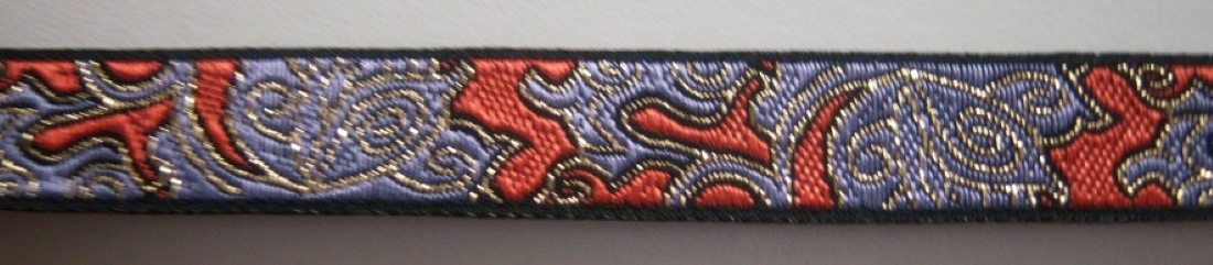 Slate/Rust/Gold 1/2" Jacquard