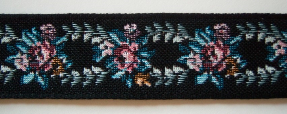 Wrights Black/Rose 1 1/2" Webbing