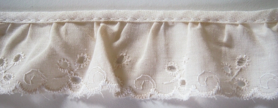 Natural 1 1/2" Eyelet Lace