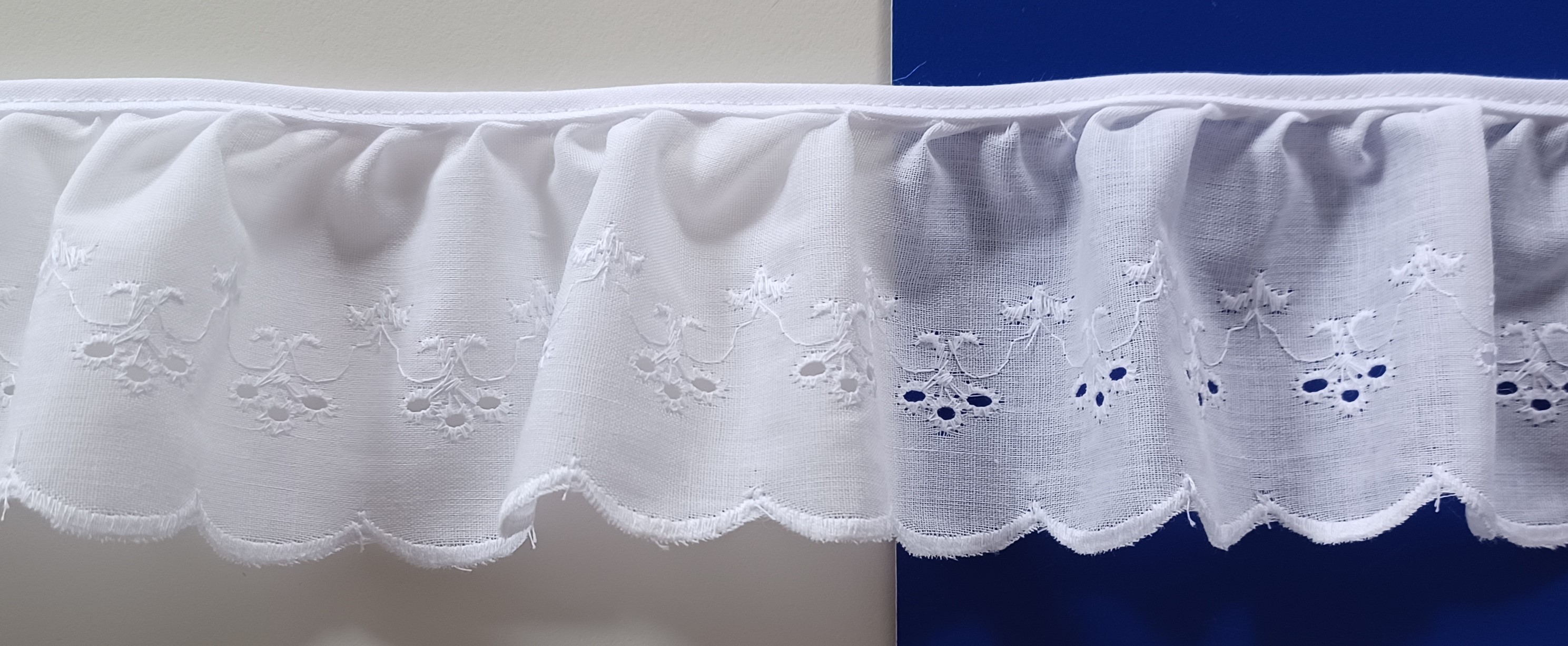 White Ruffled Eyelet Lace