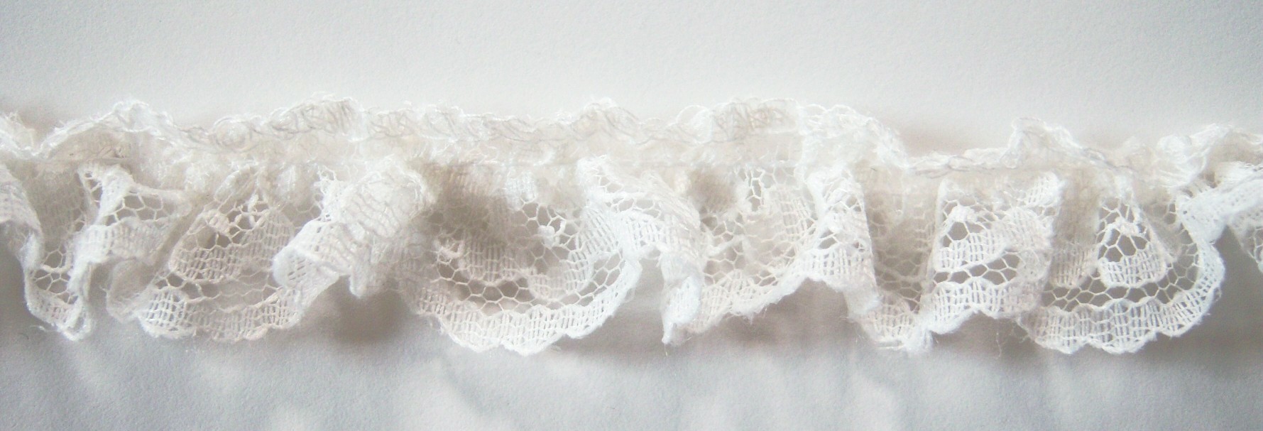 Light Ivory 1" Gathered Lace