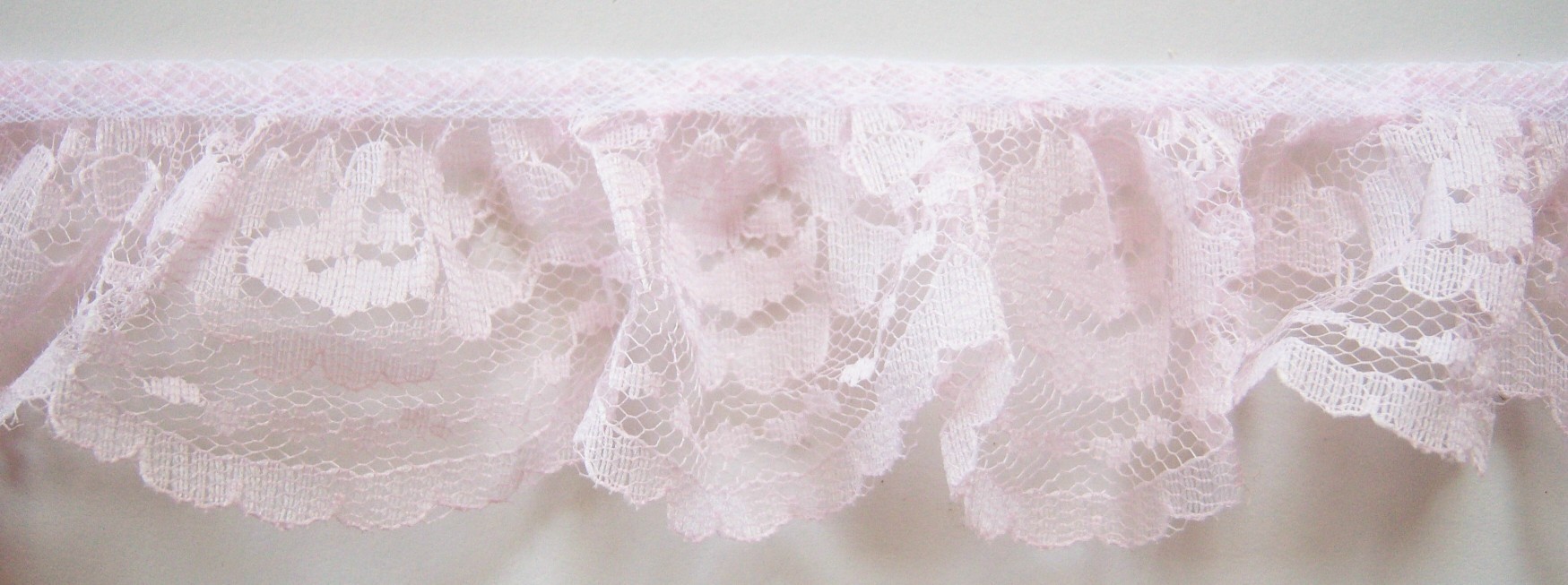 Light Candy Pink 2" Ruffled Lace