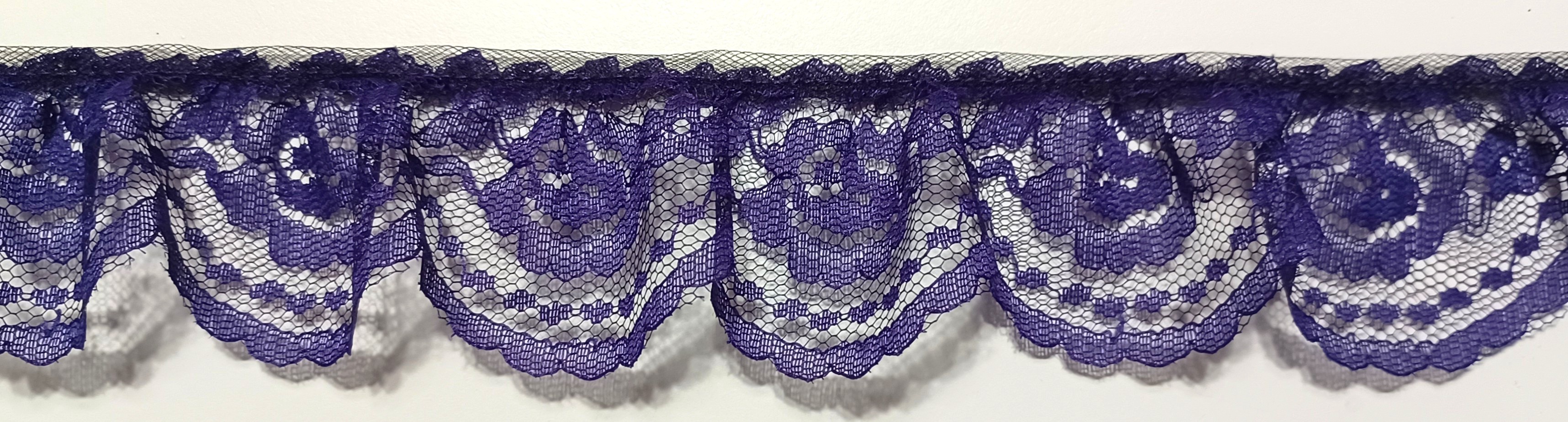 Purple 2" Ruffled Lace