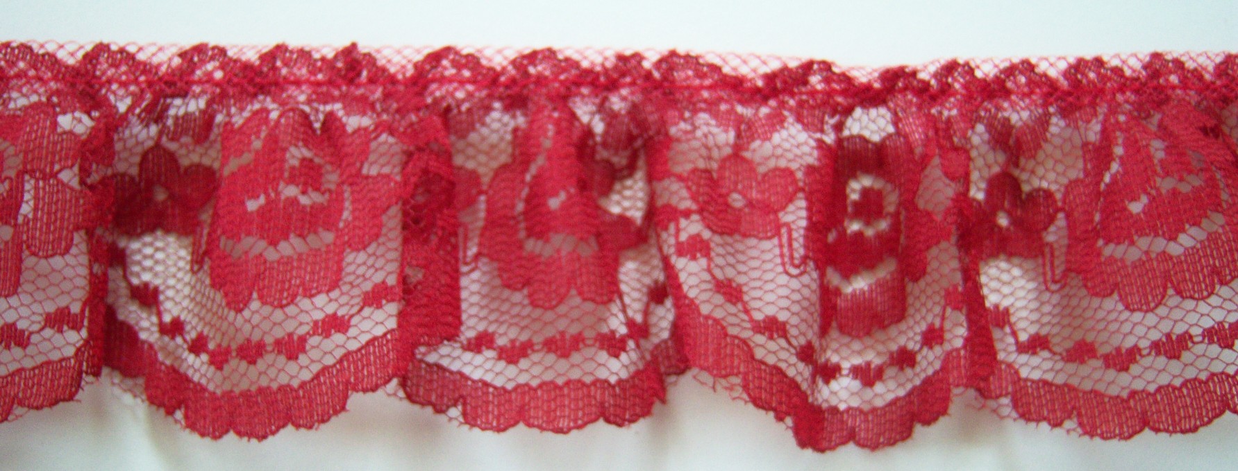 Wine 2" Ruffled Lace