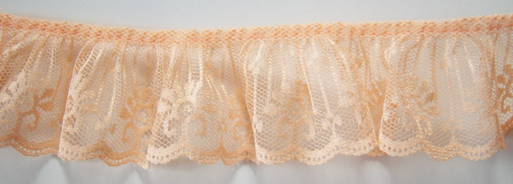 Peach Soft 2" Ruffled Lace