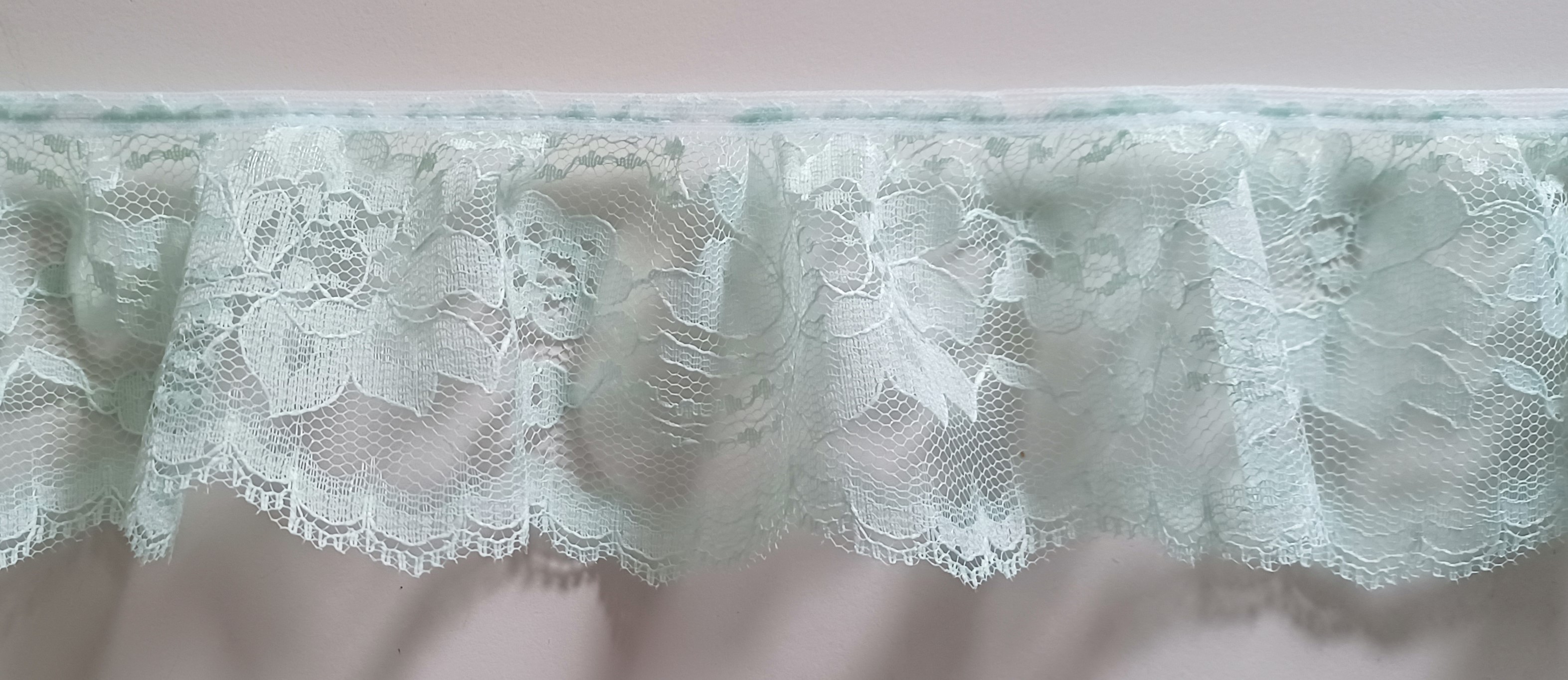 Light Mint 3" Ruffled Lace