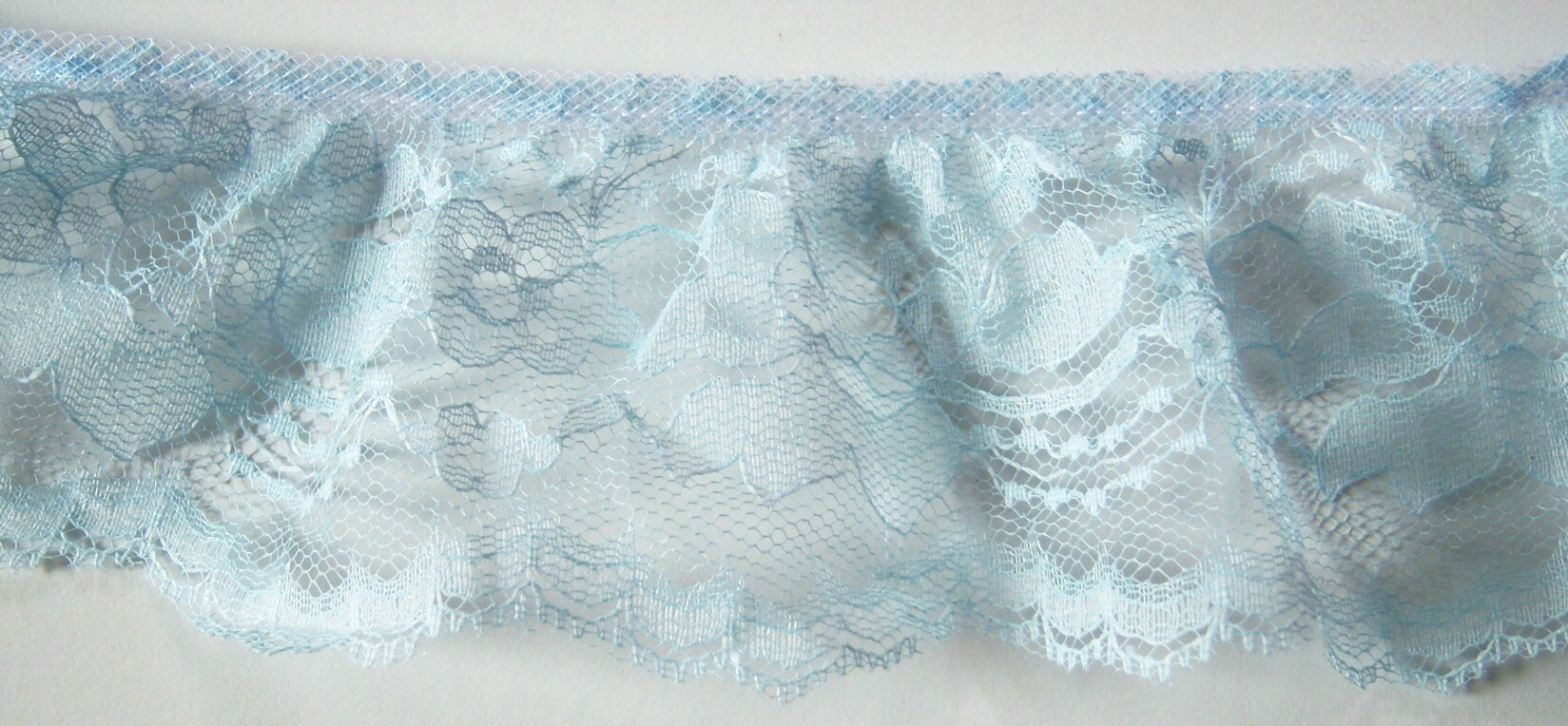 Sky Blue 3" Ruffled Lace