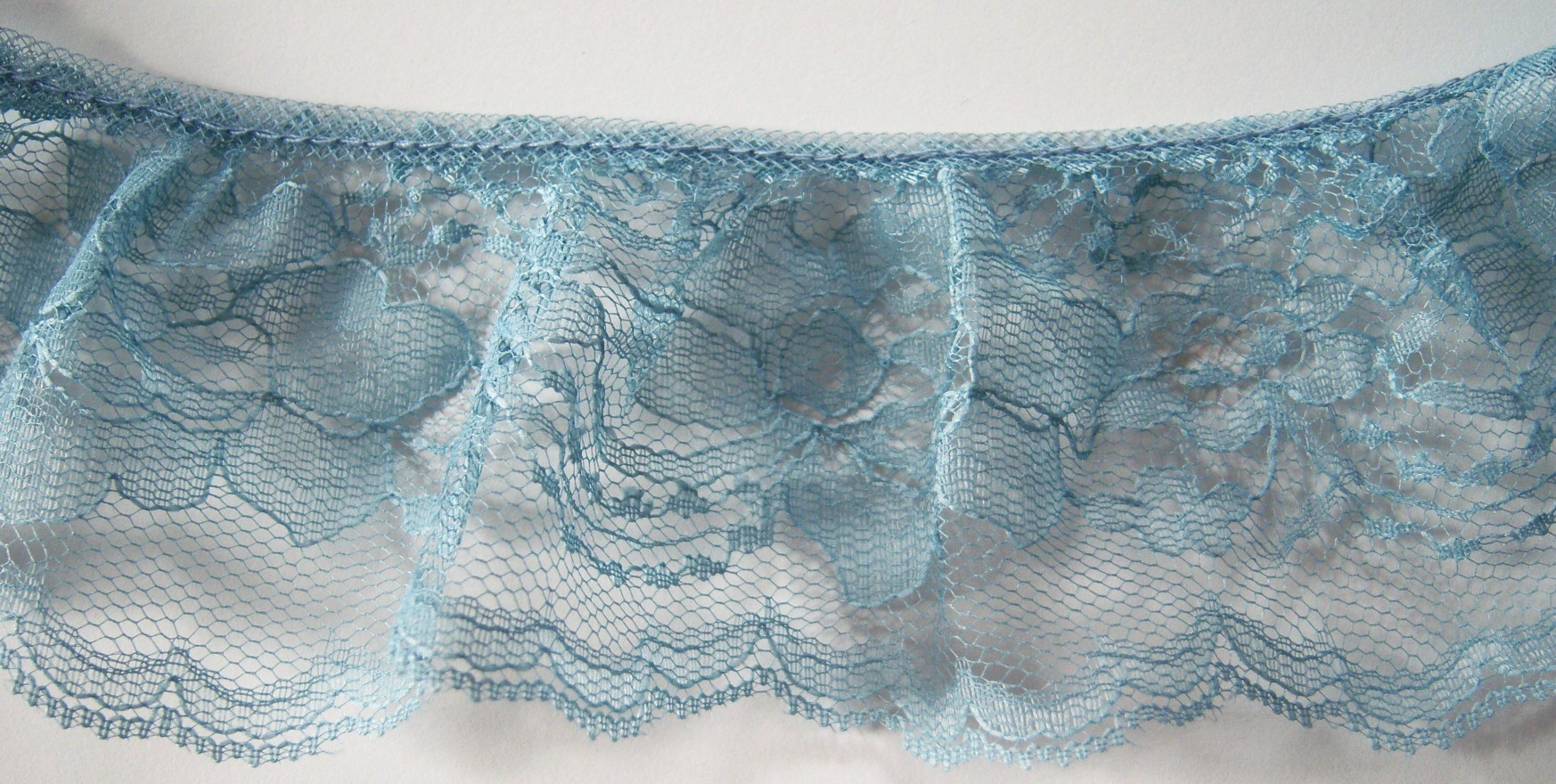 Light Slate 3" Ruffled Lace