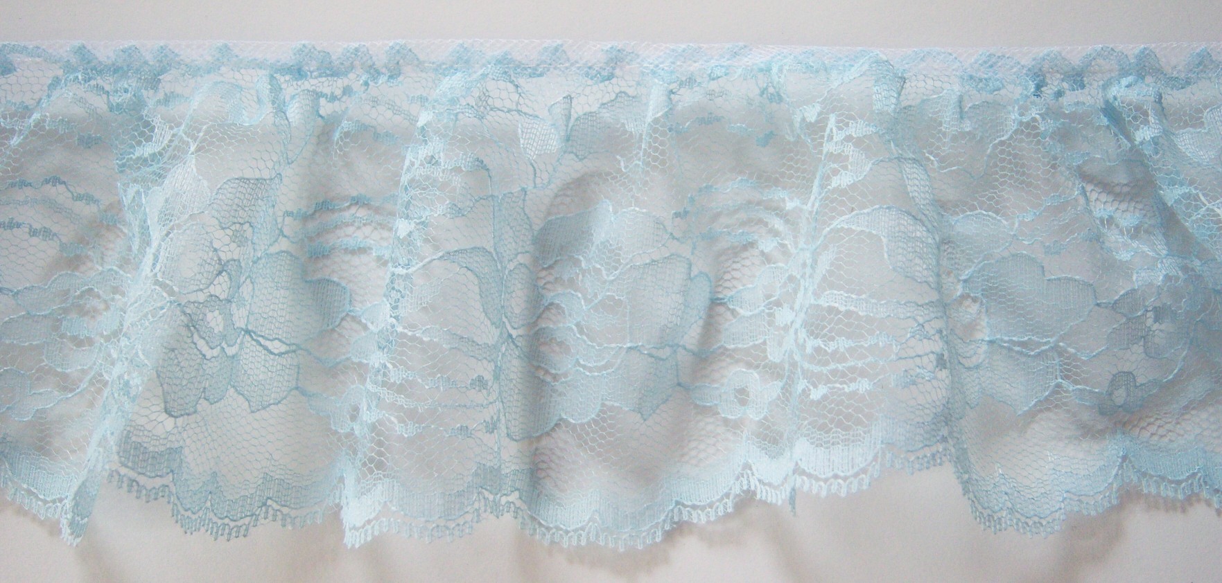 Light Blue 4" Ruffled Lace