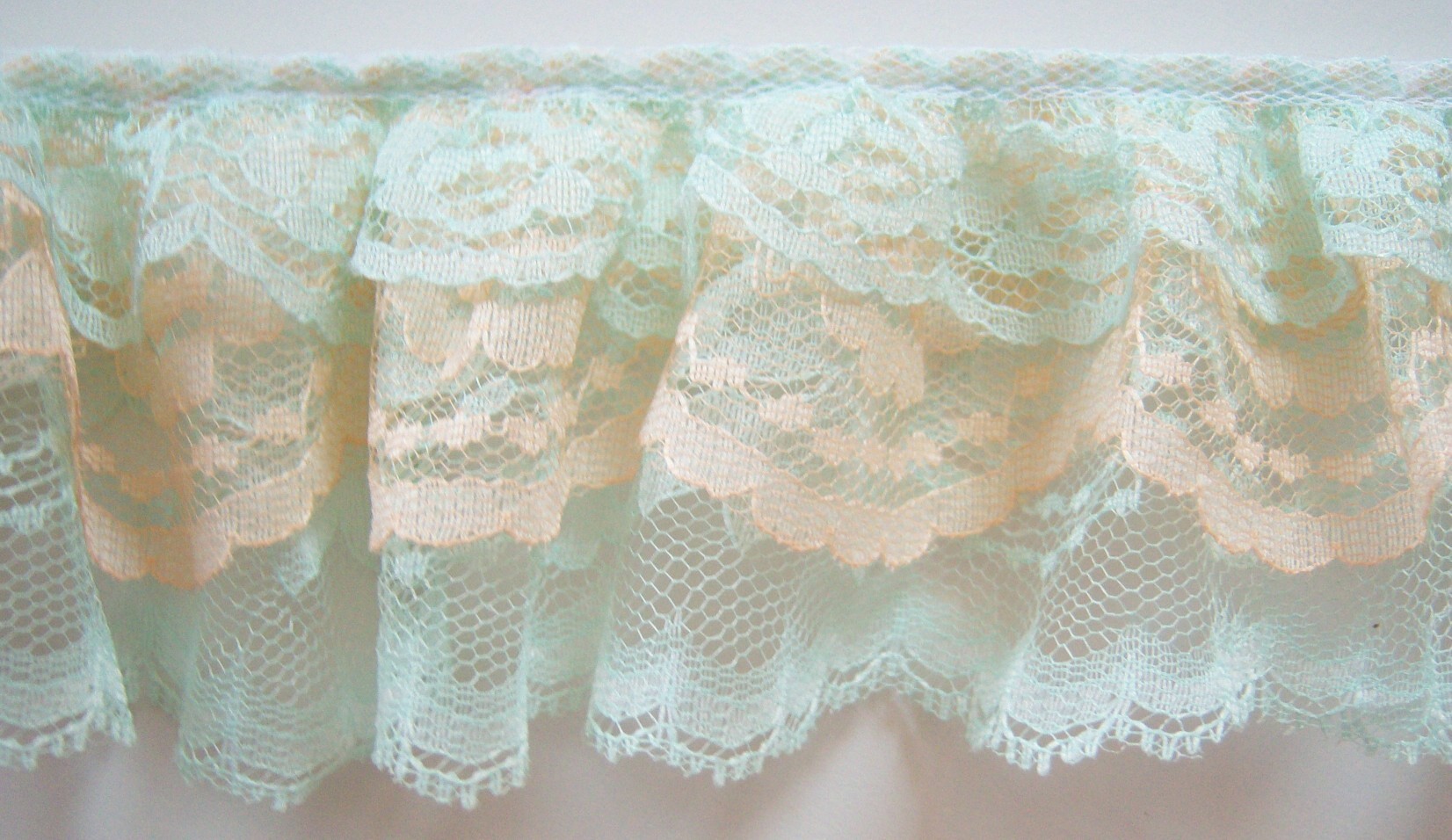 Lt Mint/Peach/Lt Mint Triple Lace