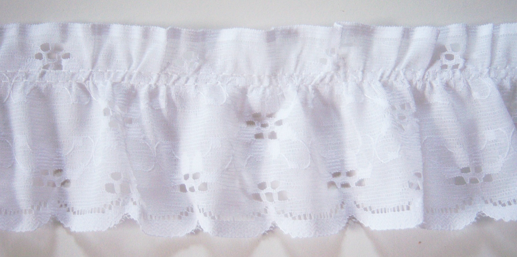 White 3" Ruffled Lace