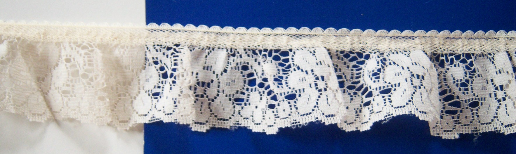 Ecru 1 7/8" Gathered Lace