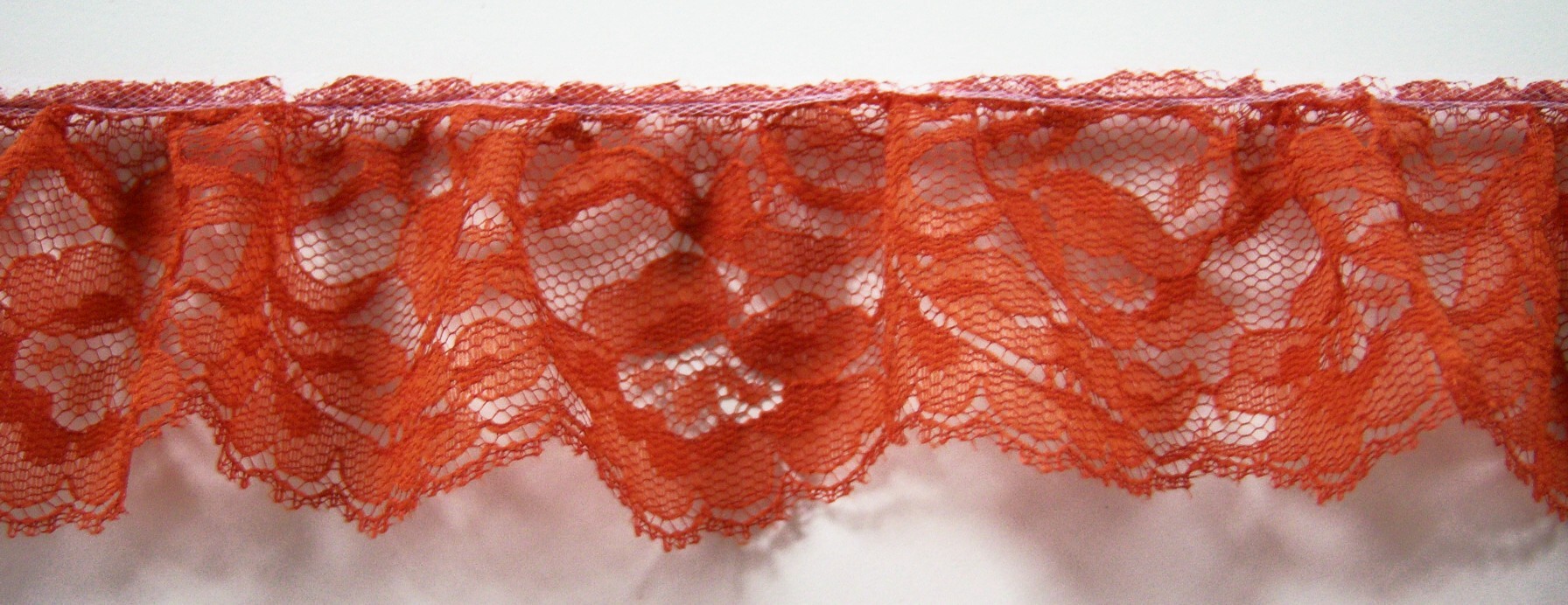 Burnt Orange 2 1/2" Ruffled Lace