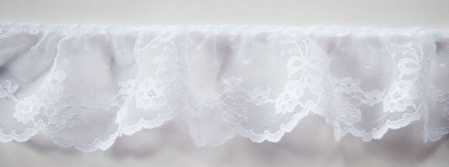 White 2 3/4" Ruffled Lace
