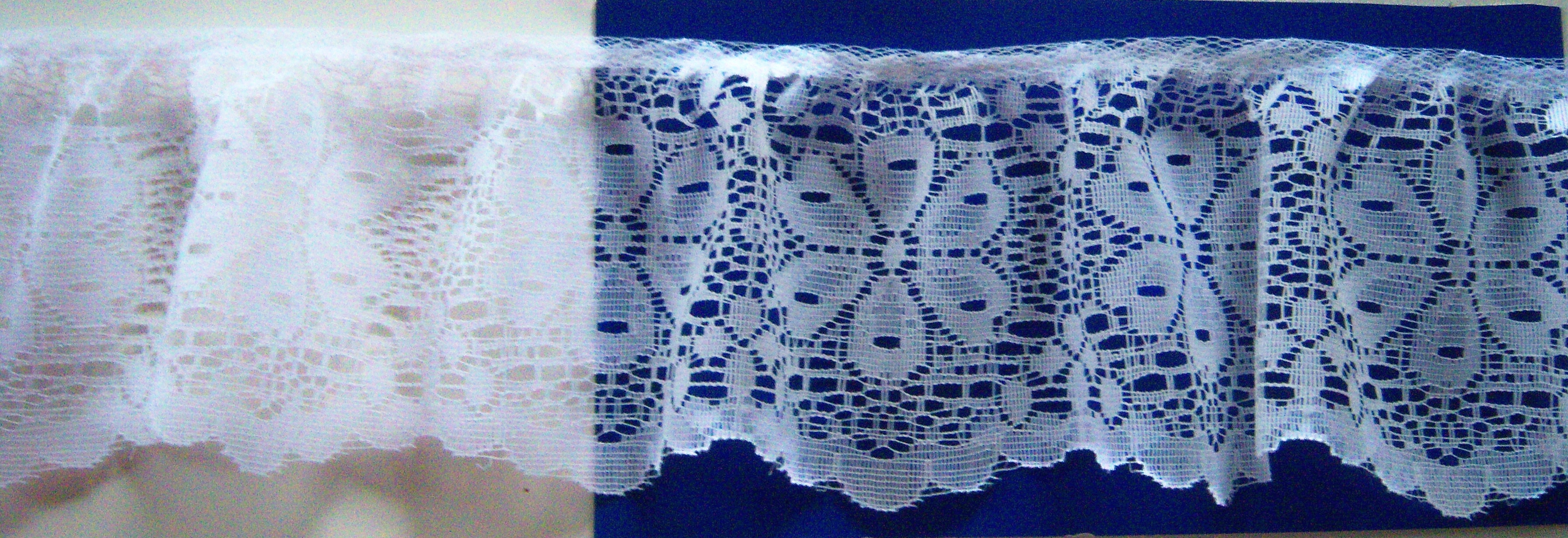 White 3" Ruffled Lace