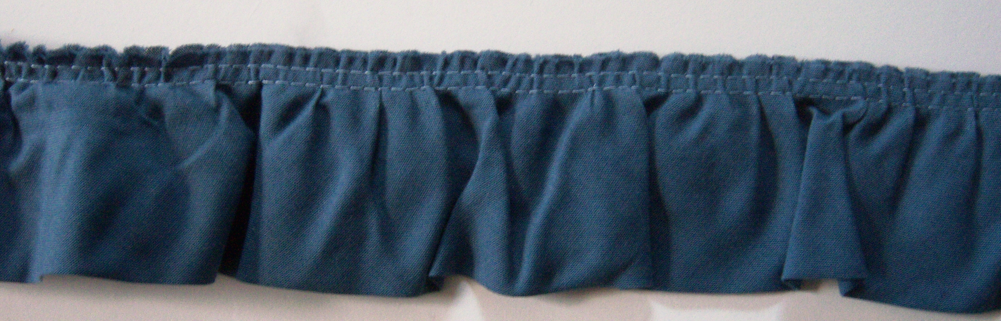 Denim Blue 2" Poly/Cotton Ruffled Lace