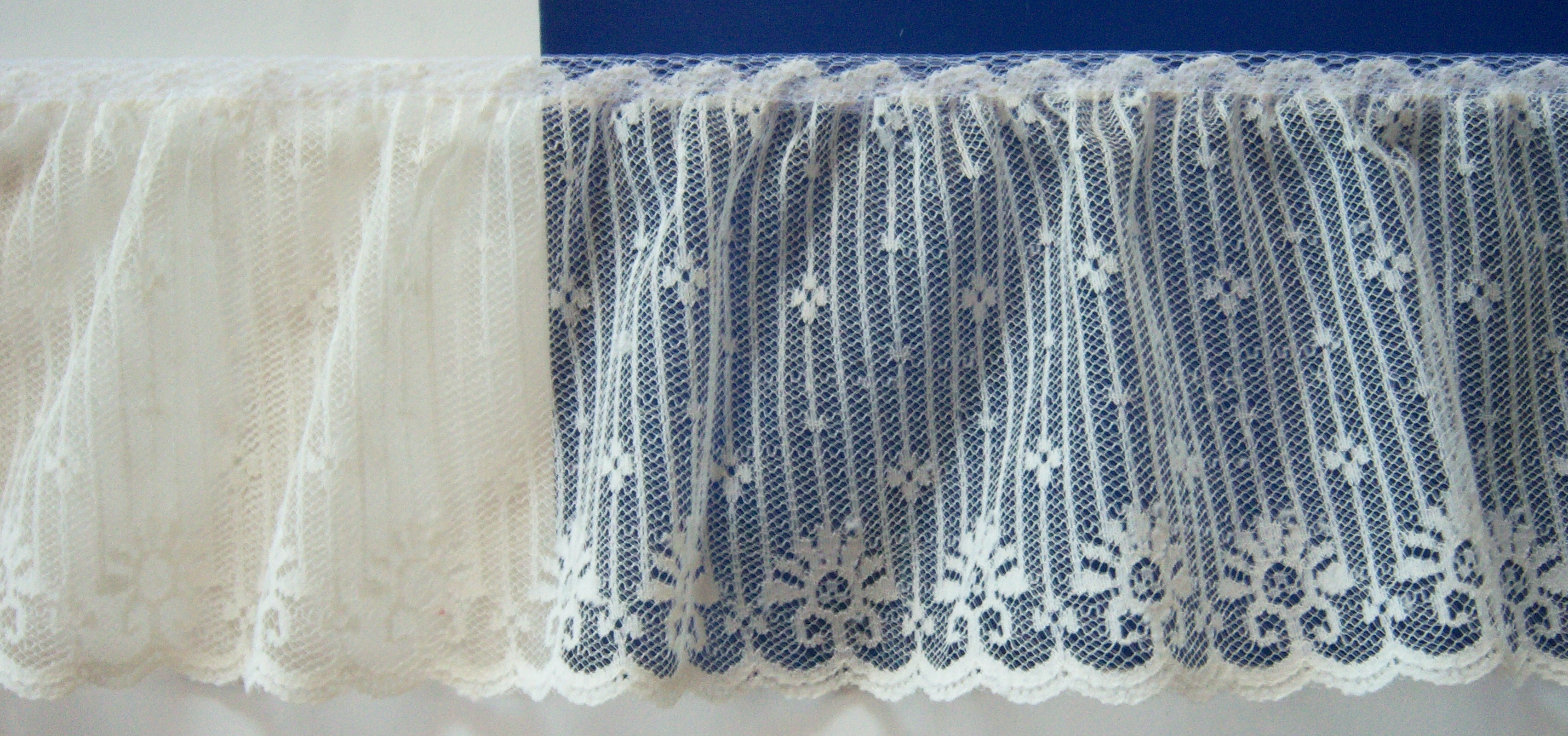 Light Ivory 3 3/4" Gathered Lace