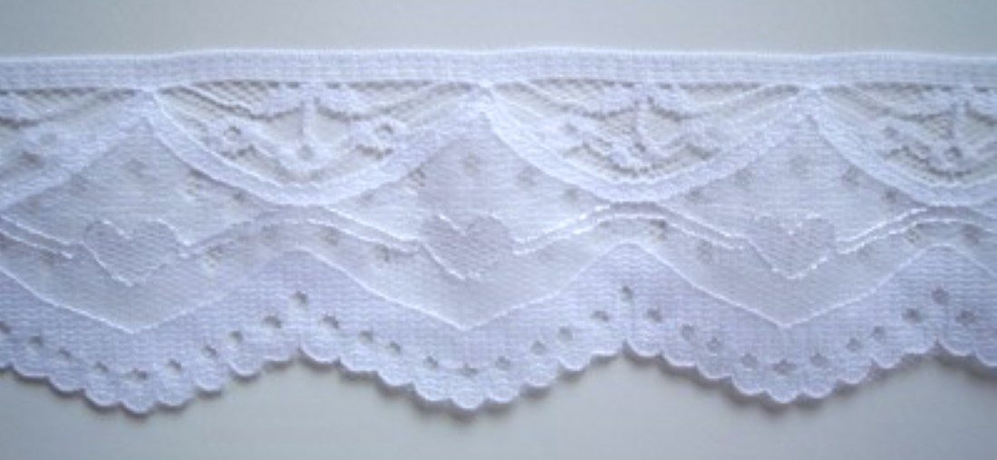 White 1 3/4" Nylon Lace