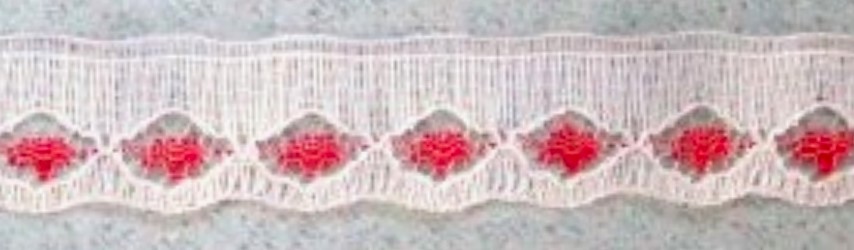 White/Red Lace