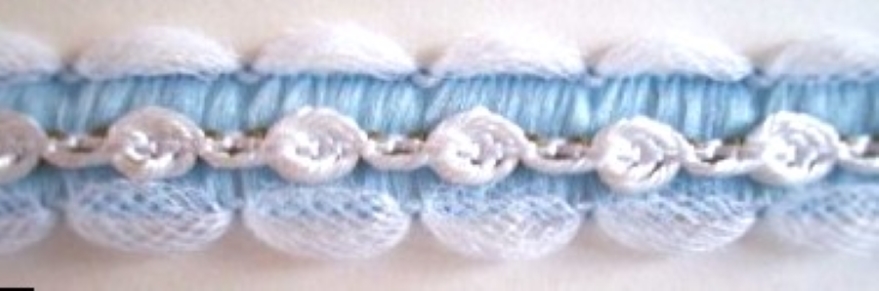 Blue/White 3/4" Rosebraid