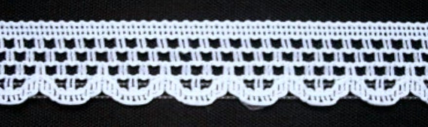 White 1/2" Nylon Lace