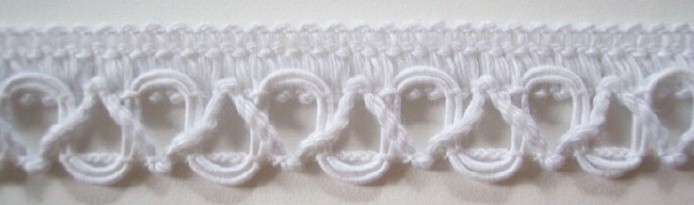 White 3/4" Fancy Braid