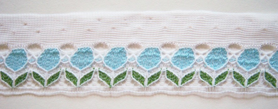 White/Blue/Green Lace