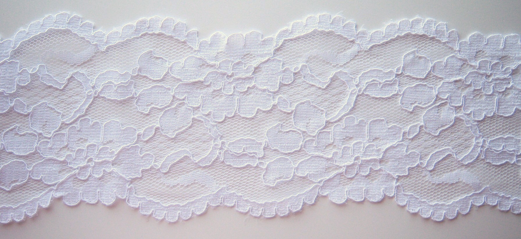 White Embroidered Nylon 5" Lace
