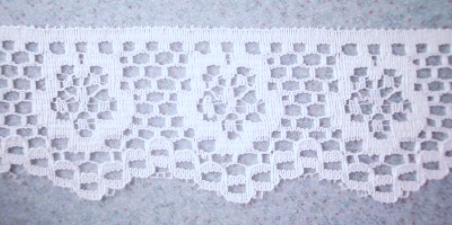 White 1 1/2" Nylon Lace