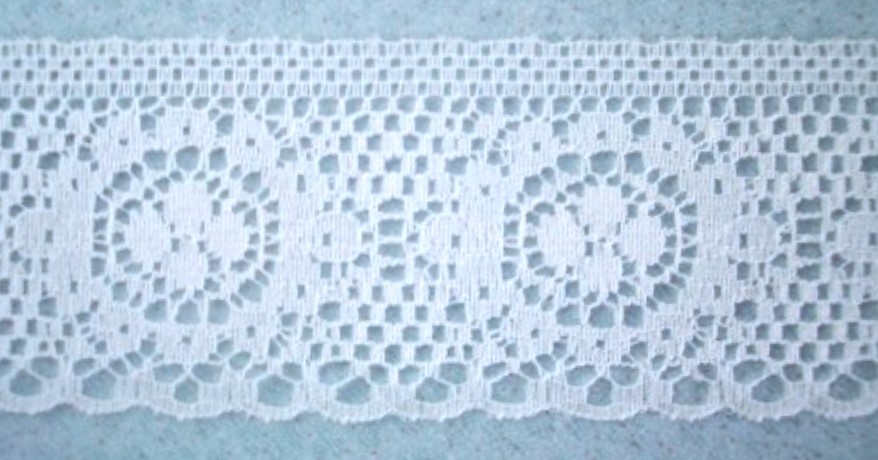 White 1 3/4" Nylon Lace