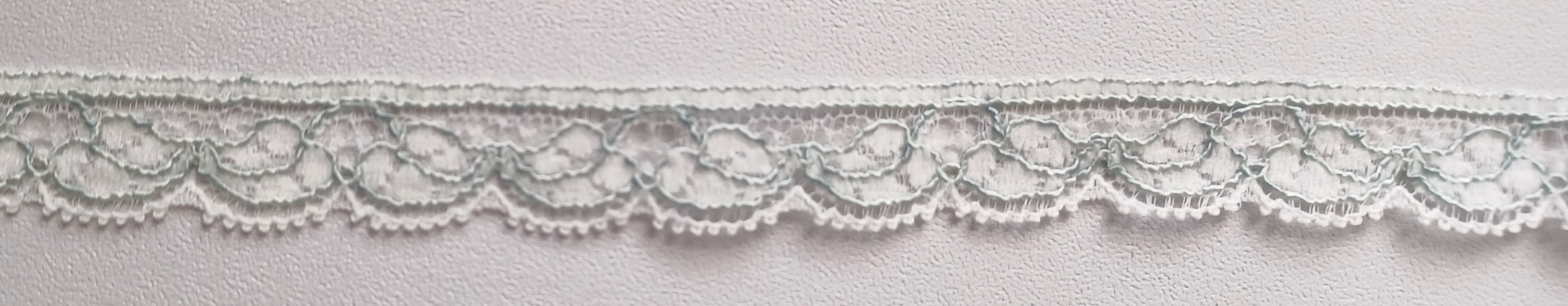 Mint/Pearl White Lace